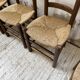 6 straw and oak chairs, mountain furniture