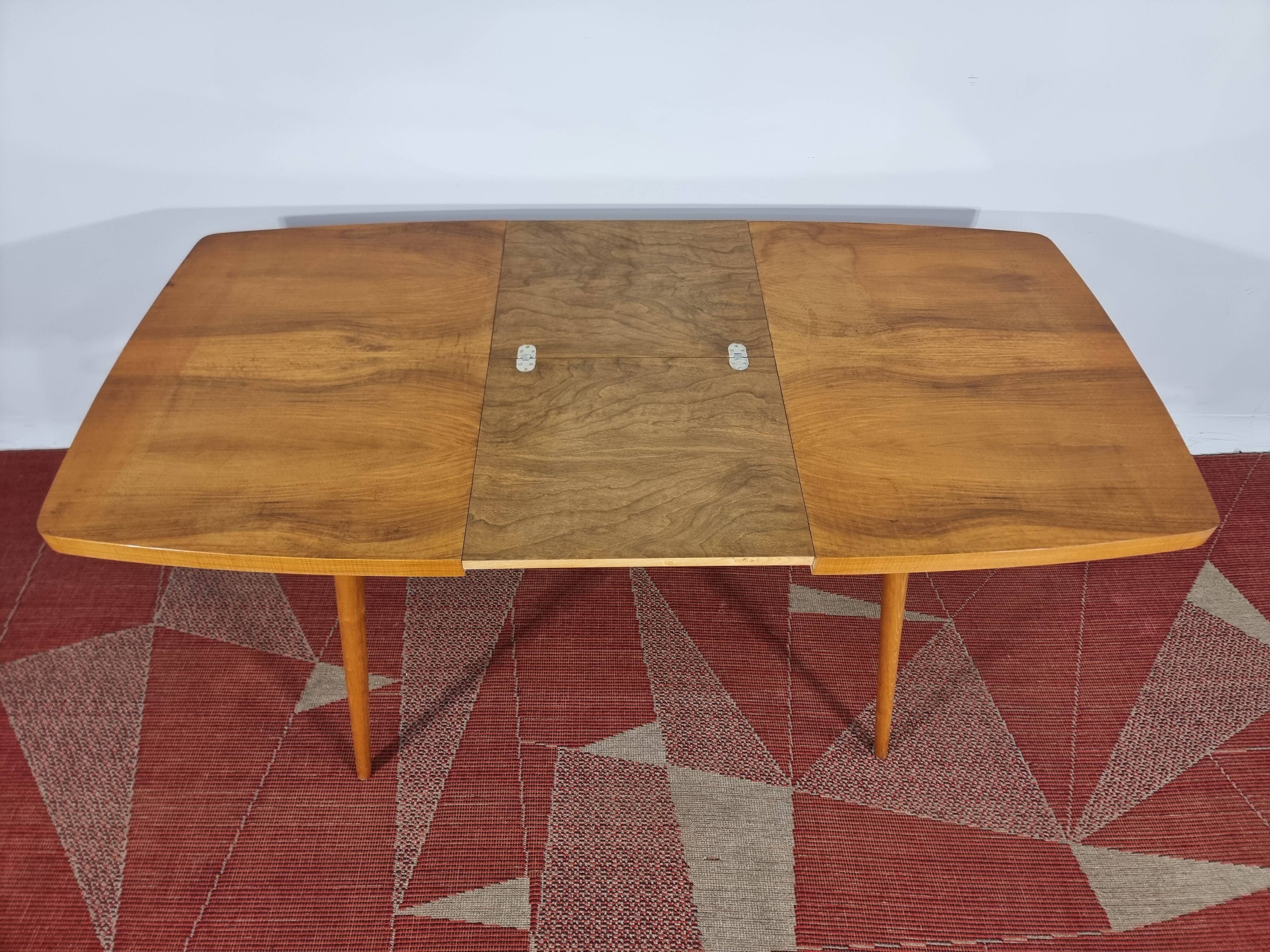 Dining Table and Chairs, 1960s, Set of 5