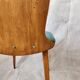 4 chaises vintage style Baumann bois et tissu