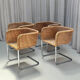 Set of 4 cantilever wicker chairs, attributed to Harvey Probber, USA, 1970s.