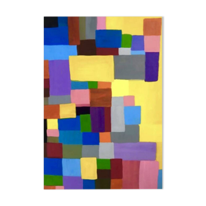 Tableau abstrait Jaune