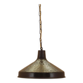 Lampe suspendue en laiton danois des années 1960, abat-jour conique de style moderne du milieu du siècle.