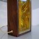 Scandinavian lamp in rosewood and glass 1970