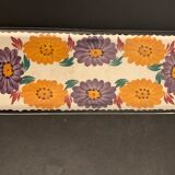 Dish and 12 dessert plates Gien, Benodet model, 1950