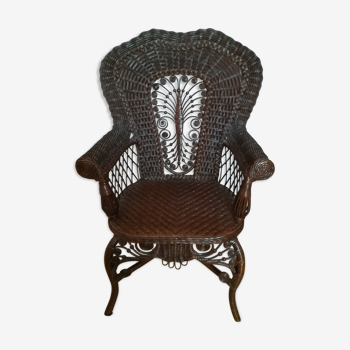 Peacock-style Rotin Chair