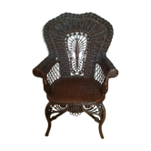 Fauteuil rotin style peacock