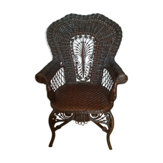 Peacock-style Rotin Chair