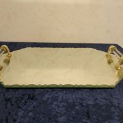 Plateau Art Déco biseauté vintage St Gobain