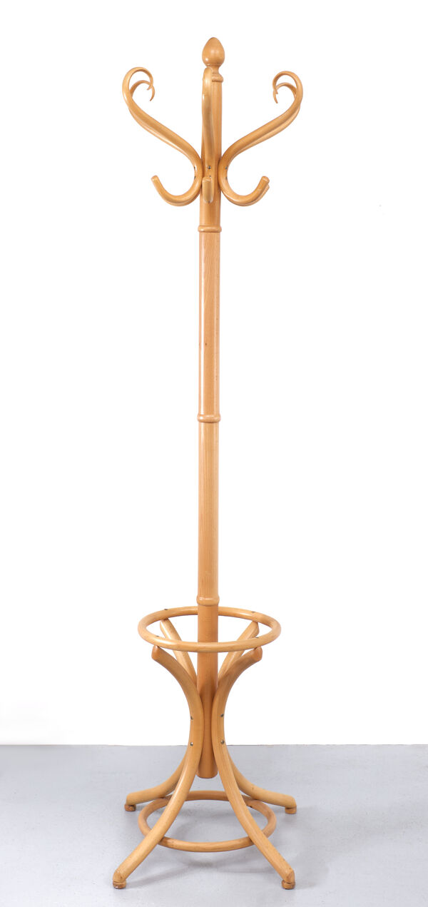 Porte-manteau hêtre Thonet années 1960