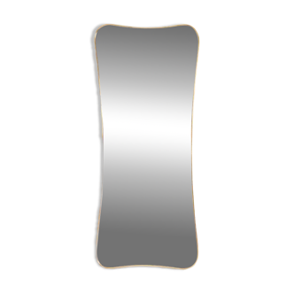 Mirror set with a gilded brass rod. 1970s.