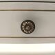 Pair of Brass and White Lacquered Nightstands with Marble Tops, Italy