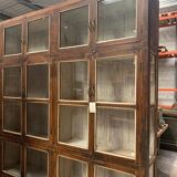 Large display case in old patinated teak