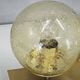 1970s Czech Space Age Double Wall Light with Amber Bubble Glass Globes