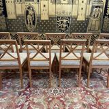 Set of 9 Louis XVI-Directoire style chairs