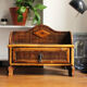 Office or bedroom storage furniture in rattan and wicker
