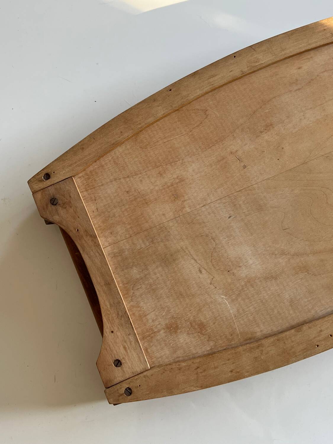 Vintage wooden marquetry tray - art deco