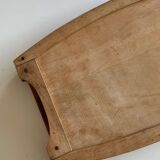 Plateau marqueterie en bois vintage - art déco