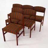 Ensemble de six chaises en teck, design danois, années 1970, production : Danemark