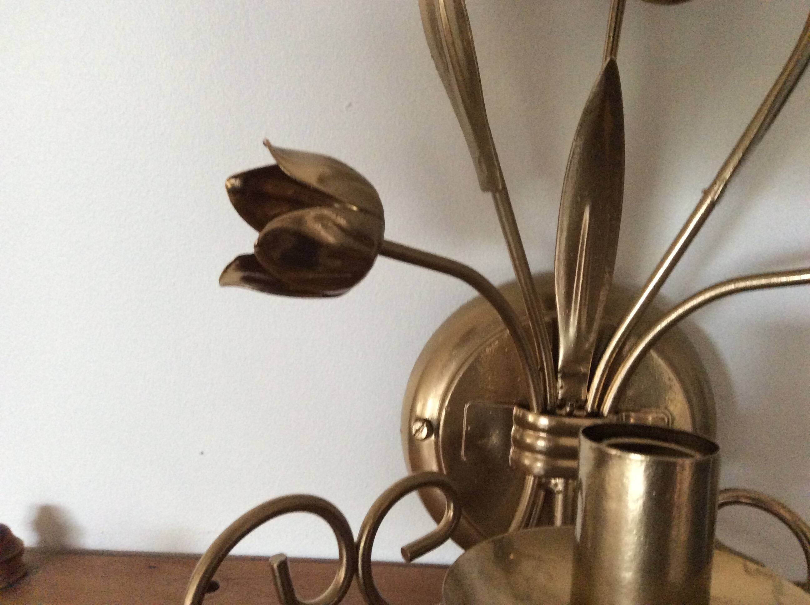 Gold metal wall light