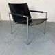 Fauteuil de salon moderne en cuir noir par Martin Visser pour T Spectrum, années 1960
