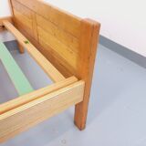 Vintage Mountain Design Les Arcs bed in ash wood from the 60s 70s