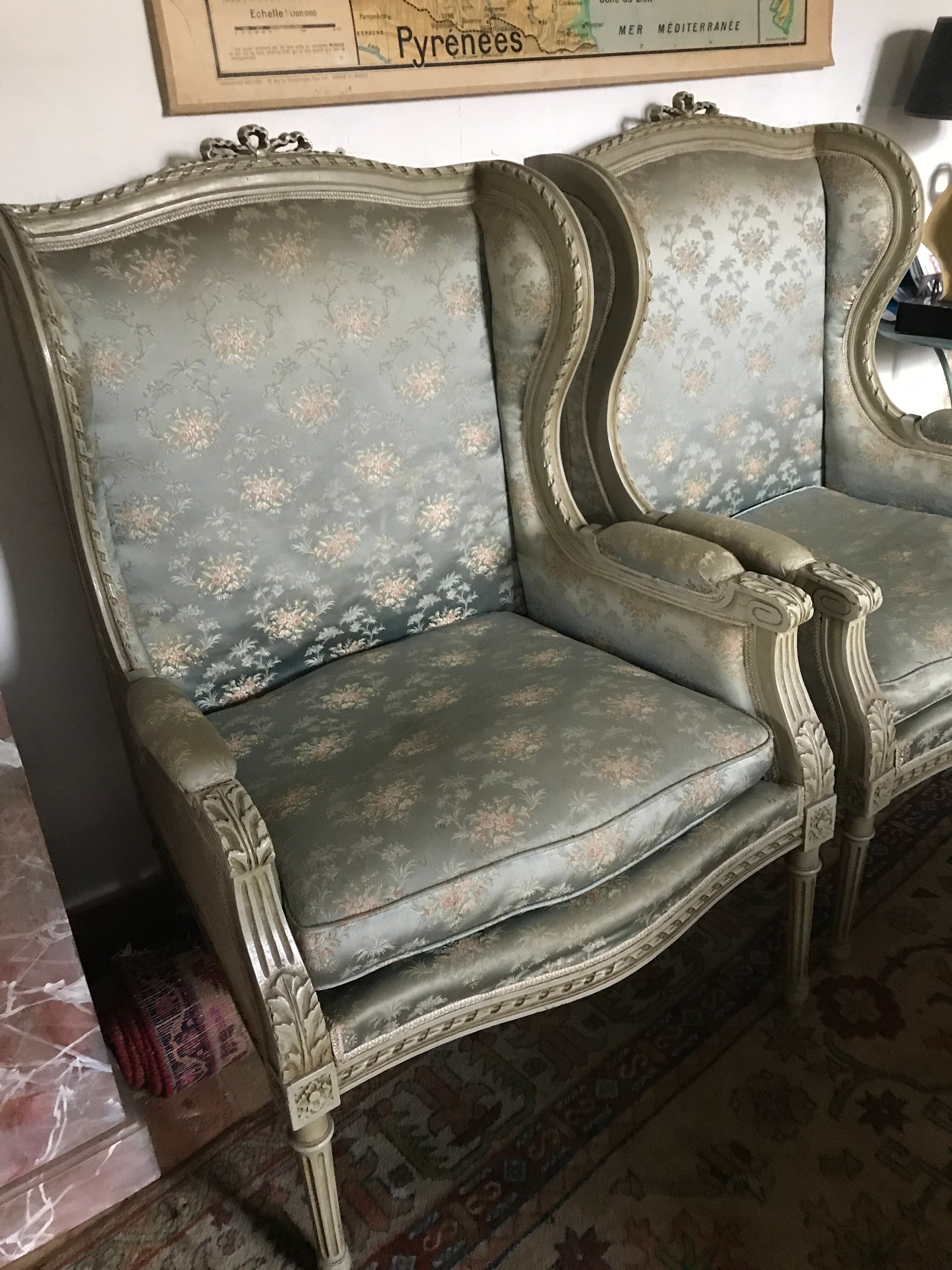 Pair of bergères XIXth