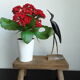 Vintage footstool in light wood