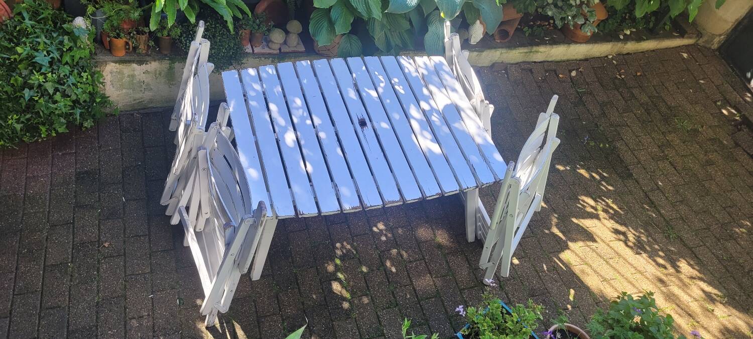 70s wooden garden furniture