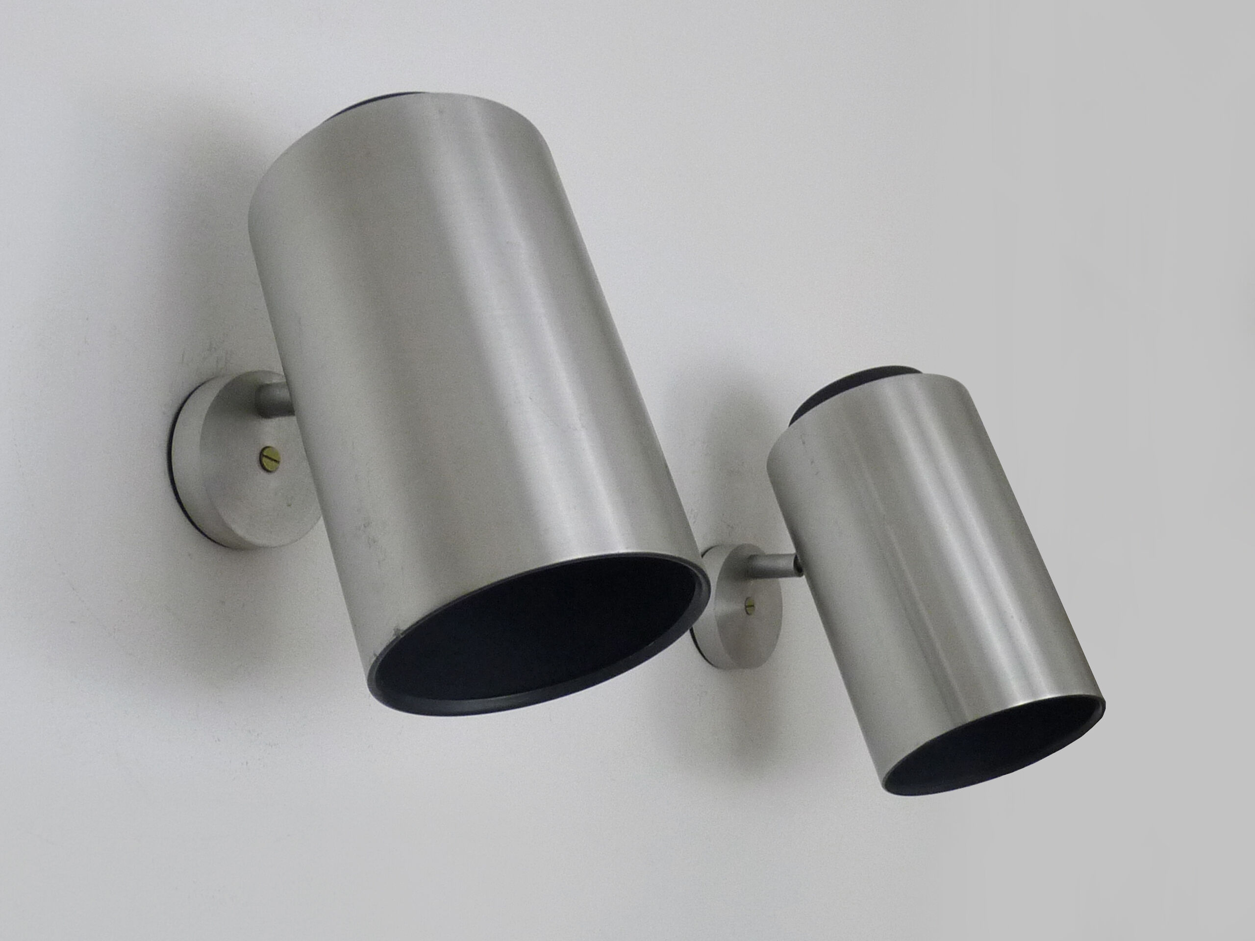 Pair of adjustable wall lights philips made in holland, 70s