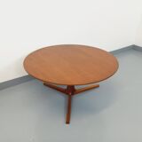 Bernhard Pedersen & Son Vintage Danish Scandinavian Round Coffee Table Teak