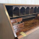 English Georgian donkey desk from the 19th century, mahogany and oak.