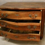 Louis XV Curved Chest of Drawers in Walnut