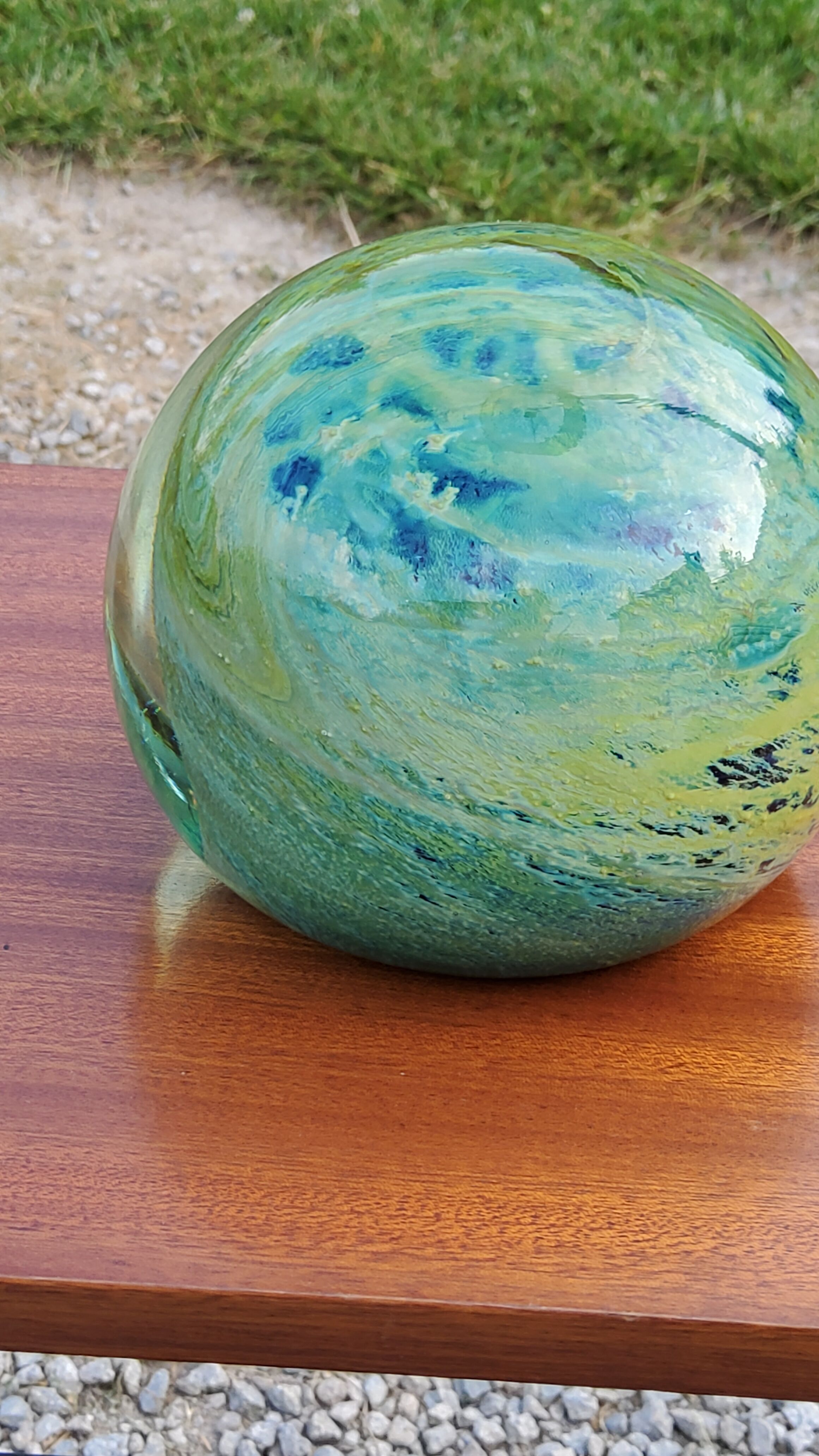 Sulfide Press- Murano glass paper signed Molina from the 70s