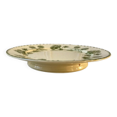 Sarreguemines Iron Earth compote bowl, Geranium model, late 19th century