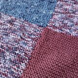 Plaid patchwork hand-knitted