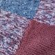 Plaid en patchwork tricoté main