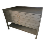 Loom furniture with drawers with metal planes