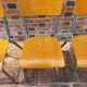 6 vintage school chairs