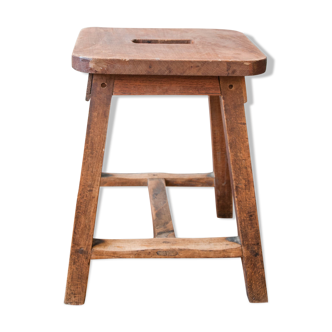 Solid wooden stool