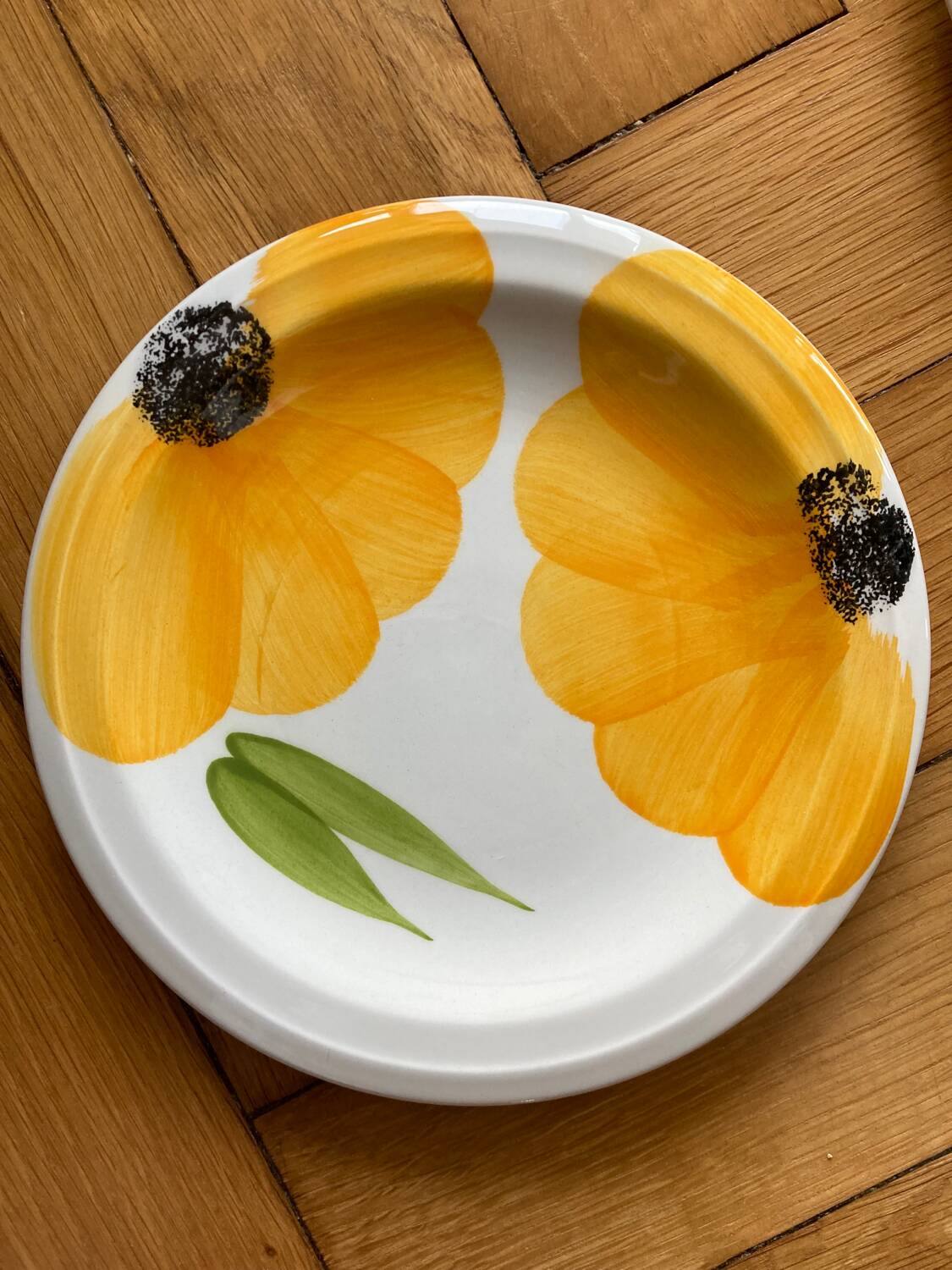 Sunflower dessert plates - Italian ceramic