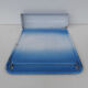 old blue enamelled steel utensil drainer
