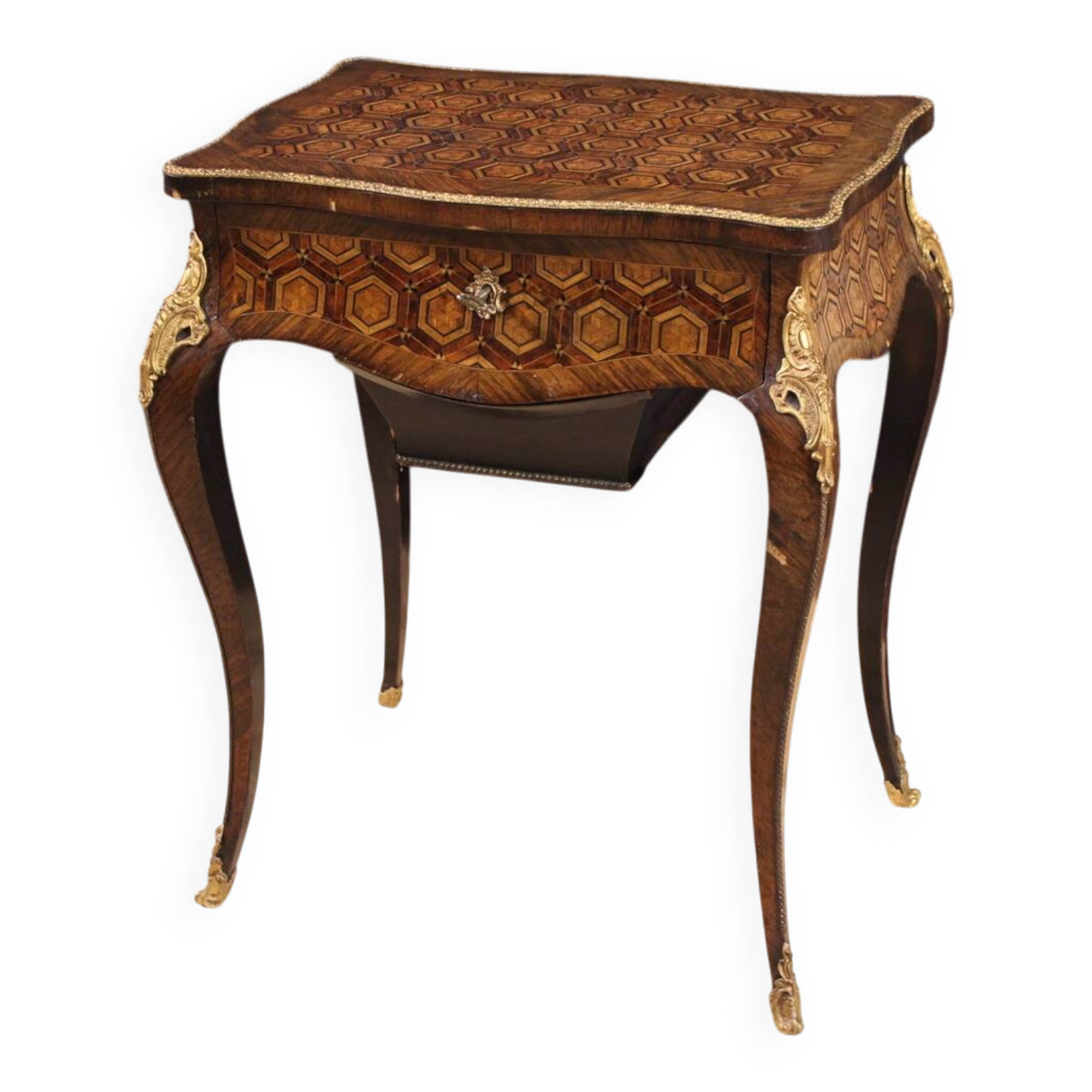 19th Century Napoleon III Inlaid Sewing Table