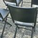 Set of 6 folding chairs, 70s design, 3 leather, 3 moleskin