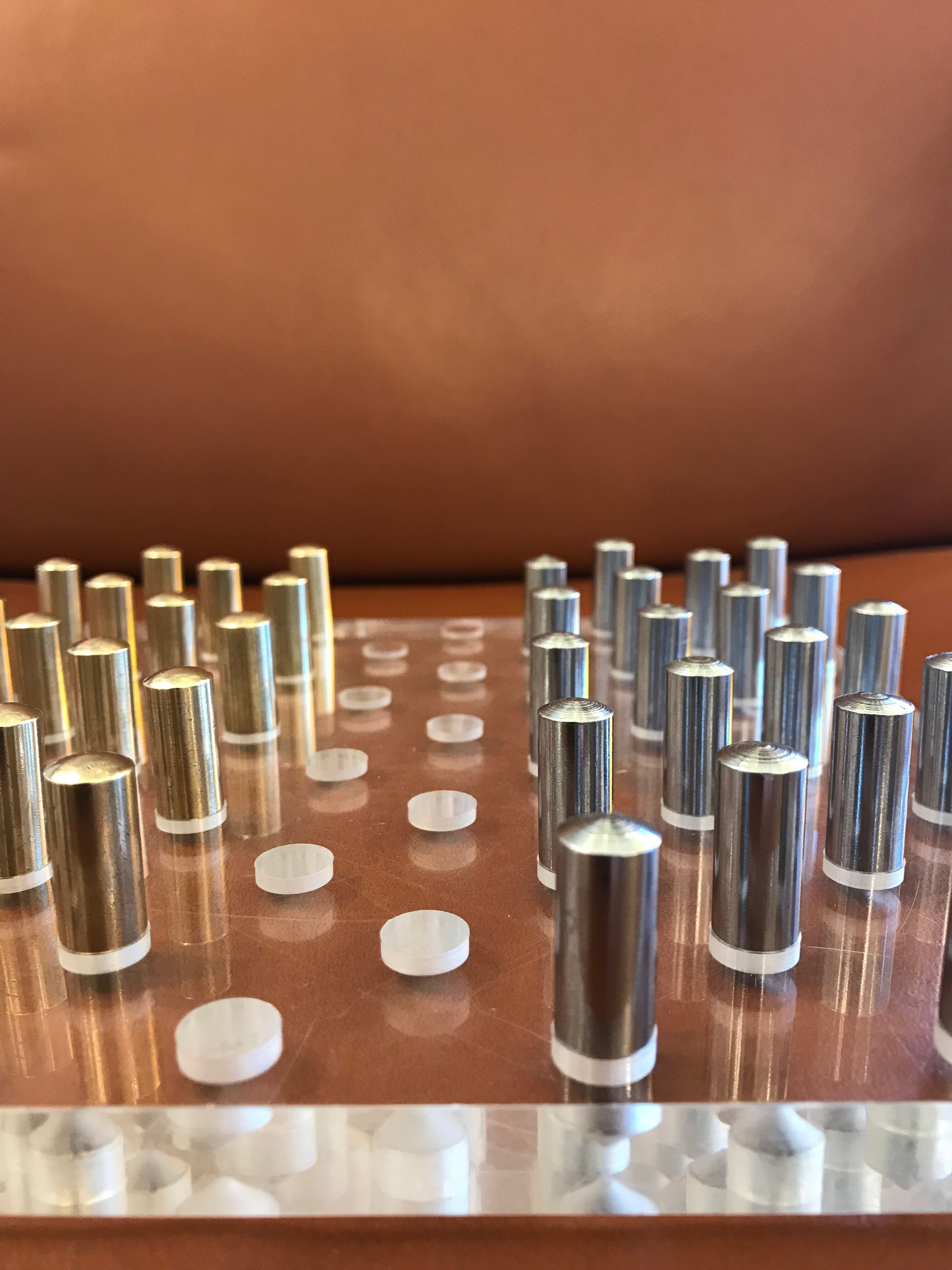 Jeu de dames laiton et inox