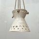 White ceramic pendant lamp in mid-century modern Danish style, 1960s.