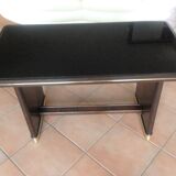 Coffee table with black glass top / 40s-50s