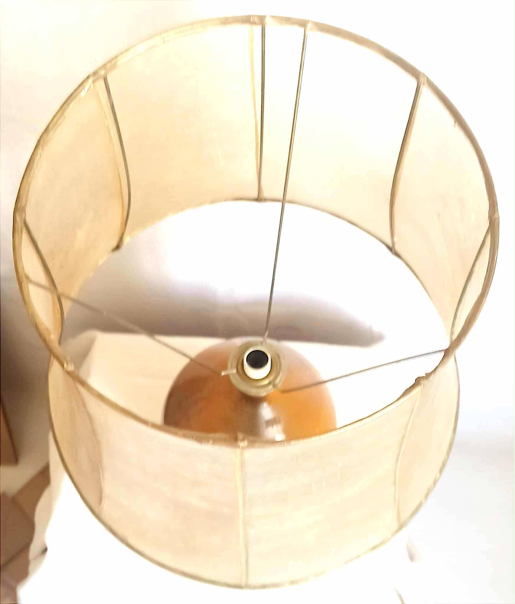 1970s Terracotta Ceramic Lamp, Height 69 cm