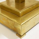 Mid-century table lamp in pyrite stone - original shade
