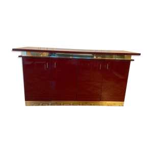 buffet laqué bordeau