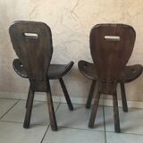 Paire de chaises brutalistes